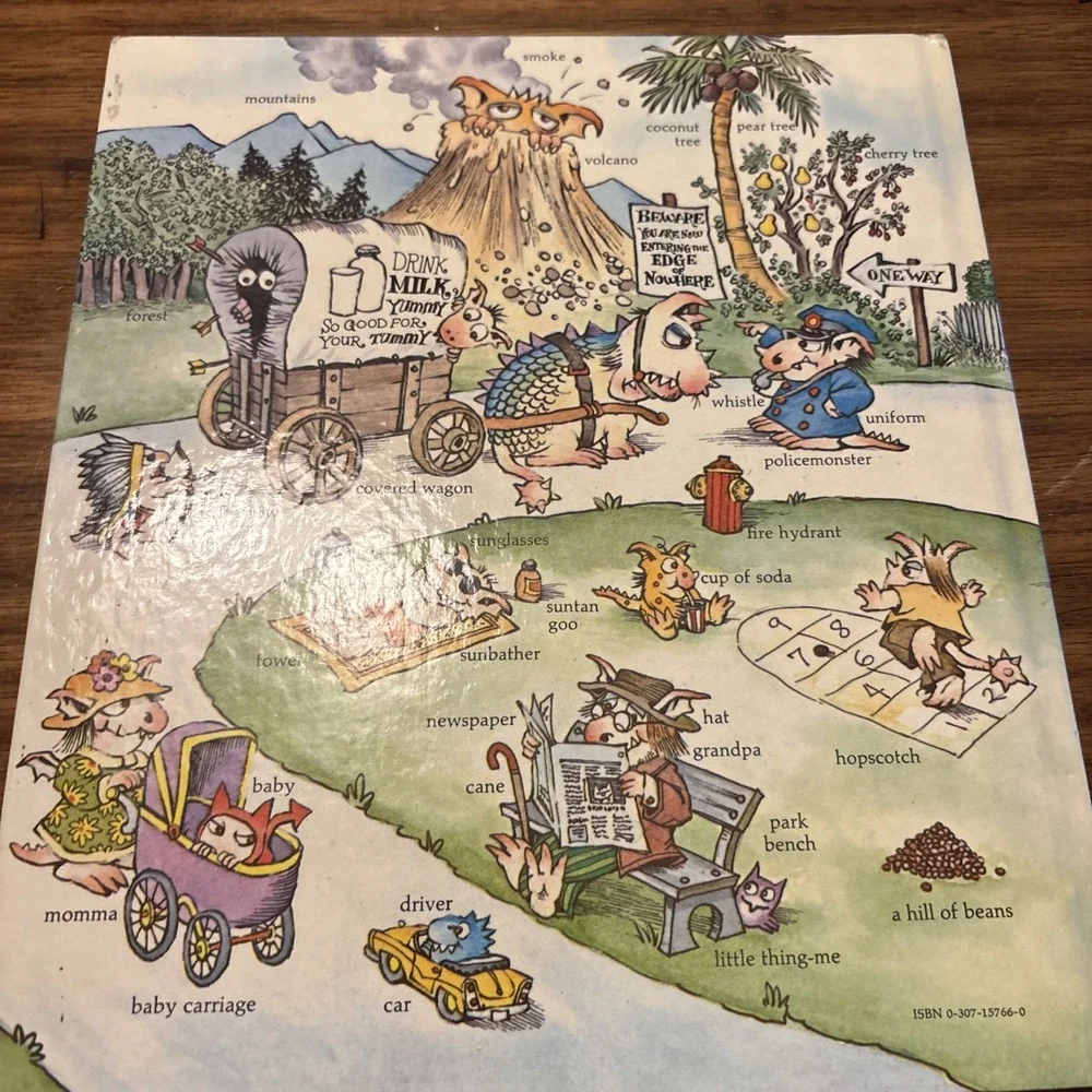 Vintage 1977 Mercer Mayer Little Monster's Word Book HC Golden Book 1970s